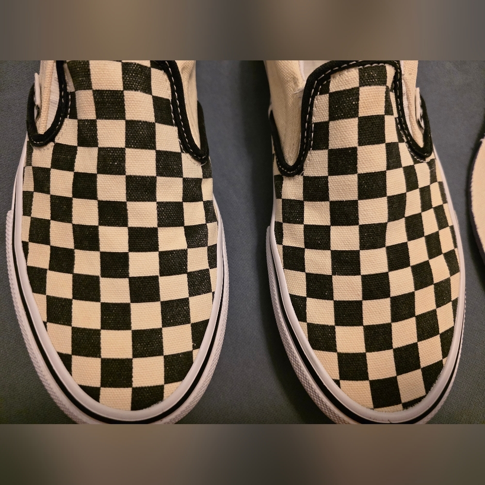 VANS Skate Slip-On Checkerboard Shoe Pop Cush Size 7.5(mens)